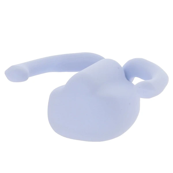 Eva Silicone Rechargeable Wearable Hands Free Vibrator by Dame - Ice Blue