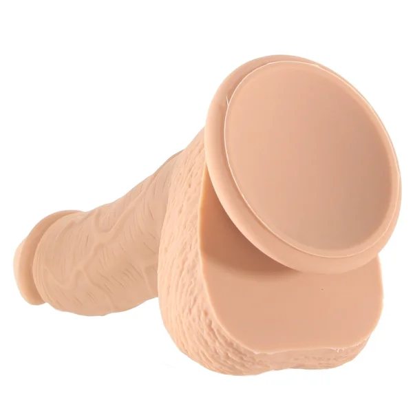 Silicone Studs Realistic 6.25" Suction Cup Dildo - Vanilla