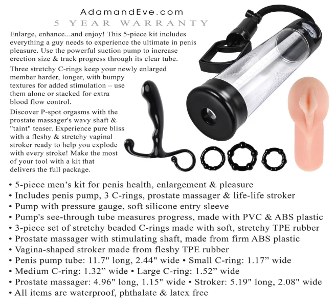 Adam's Pleasure Kit for Him - Black