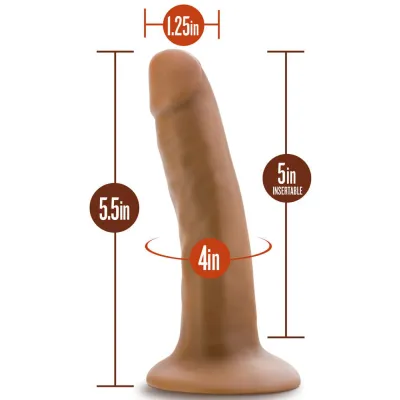 Dr Skin Silicone Dr Lucas 5 Inch Dong With Suction Cup Mocha