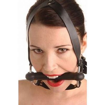 Strict Leather Locking Silicone Trainer Gag Black
