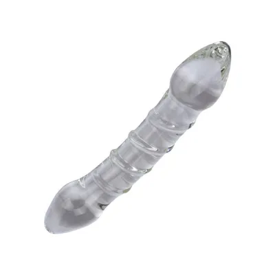 Lucent Ice Double Entry Glass Massager 7 2 Inch Clear 7 2 Inch
