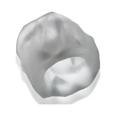 Extreme Bondage Gear Hunkyjunk Fractal Tactile Ballstretcher Clear Ice