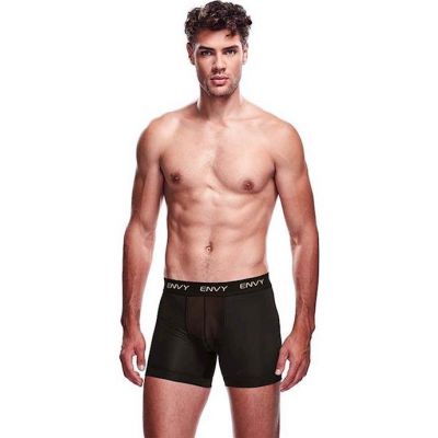 Envy Mesh Long Boxer Black Large xlarge