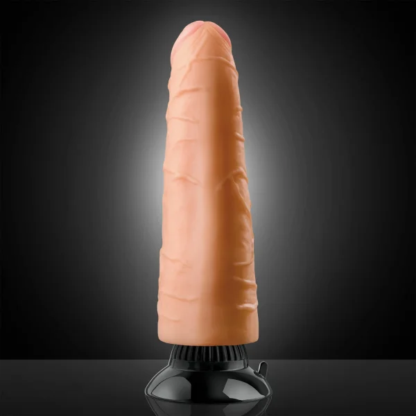 Real Feel Deluxe No. 3 - 7" Suction Cup Vibrating Dildo - Vanilla