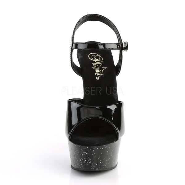 ^6 inches Heel, 1 3/4 inches PF Ankle Strap Sandal W/Glitters — image 6 of 8