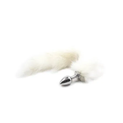 Fox Tail Butt Plug White 19 Inch