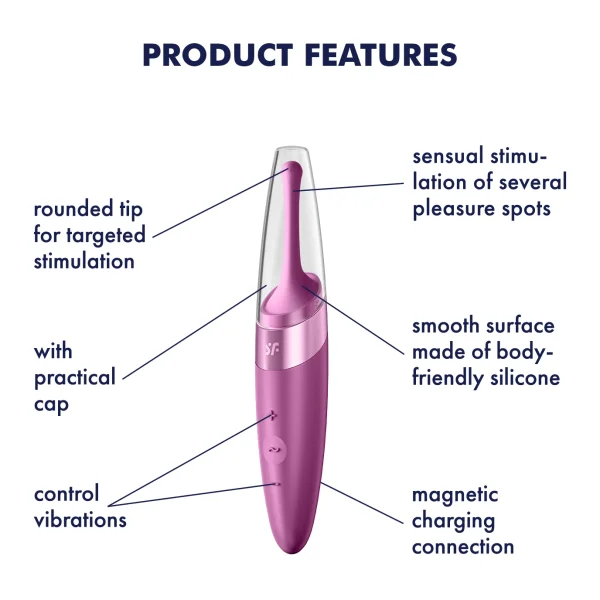 Satisfyer Twirling Delight Tip Stimulator Berry