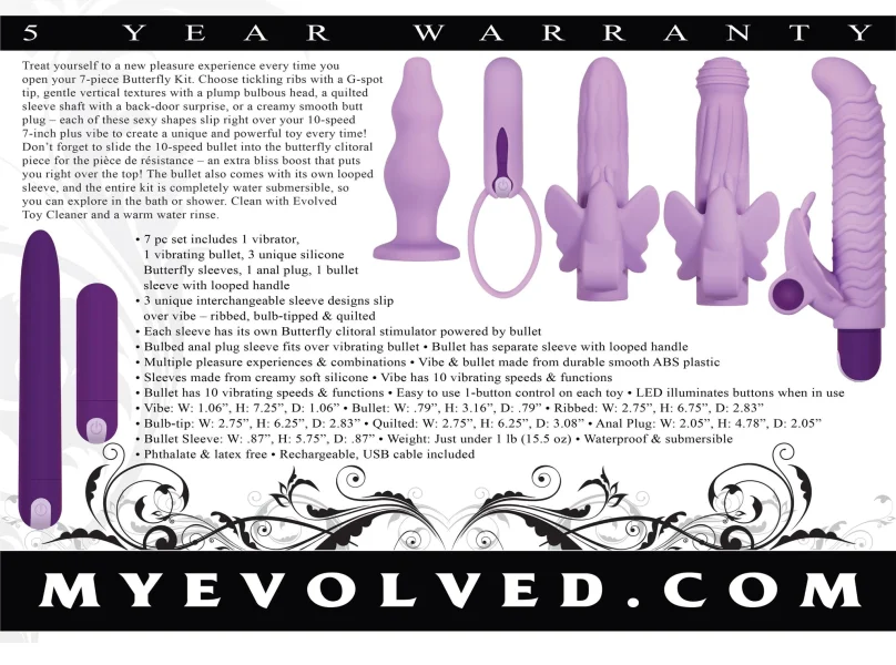 Lilac Desires - 7 Piece Silicone Set