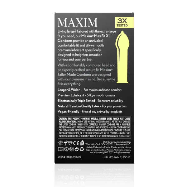MAXIM Max Fit XL Condoms - 12PK