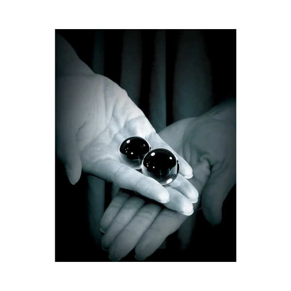 Fetish Fantasy Black Glass Ben-Wa Balls Medium