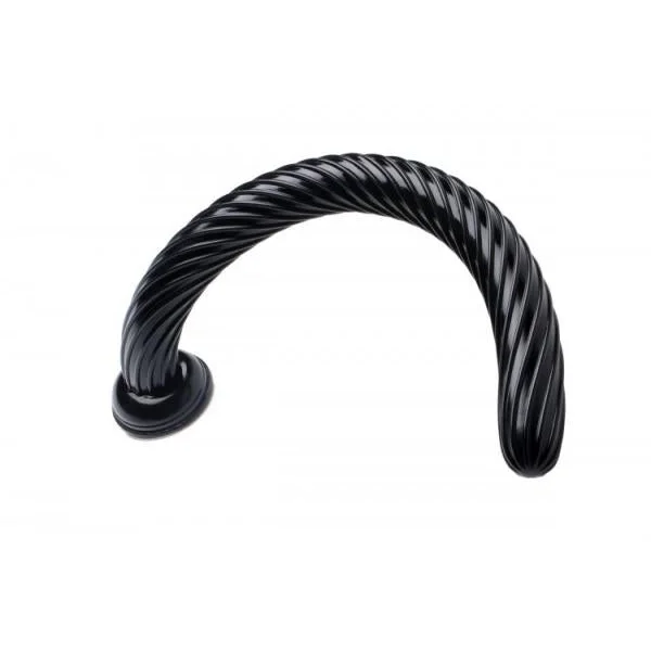 19 Inches Hosed Spiral Anal Snake Black