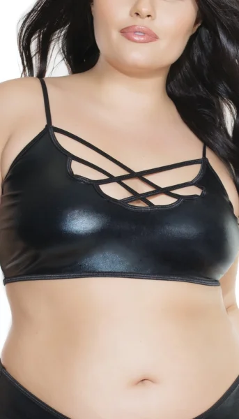 Coquette Lingerie Liquid Latex Strappy Bralette