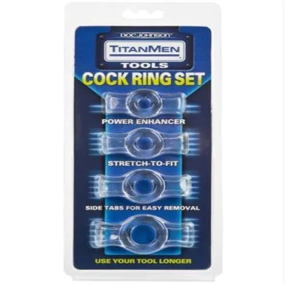 Titanmen Tools Cock Ring Set Clear