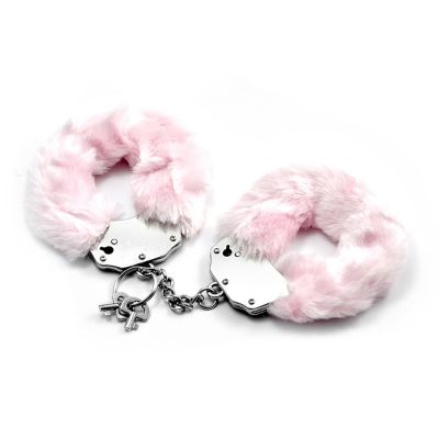 Fetish Pleasure Fluffy Hand Cuffs Pink Pink