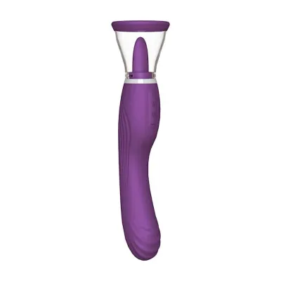 Lottie Pussy Pump And Licking Vibrator Purple