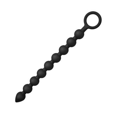 Pathicus Nine Bulb Silicone Anal Beads Black