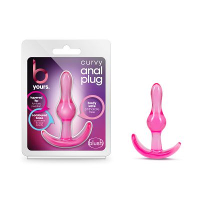 B Yours Curvy Anal Plug Pink 8 9 cm Butt Plug