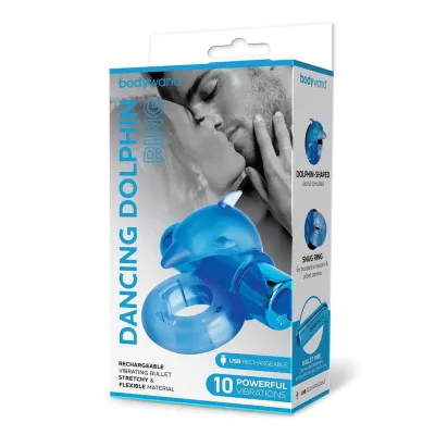 Bodywand Rechargeable Dancing Dolphin Ring Blue