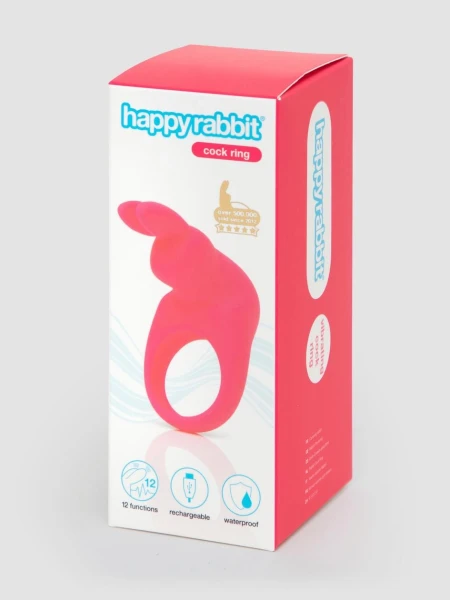Happy Rabbit Rechargeable Silicone Rabbit Cock Ring Pink