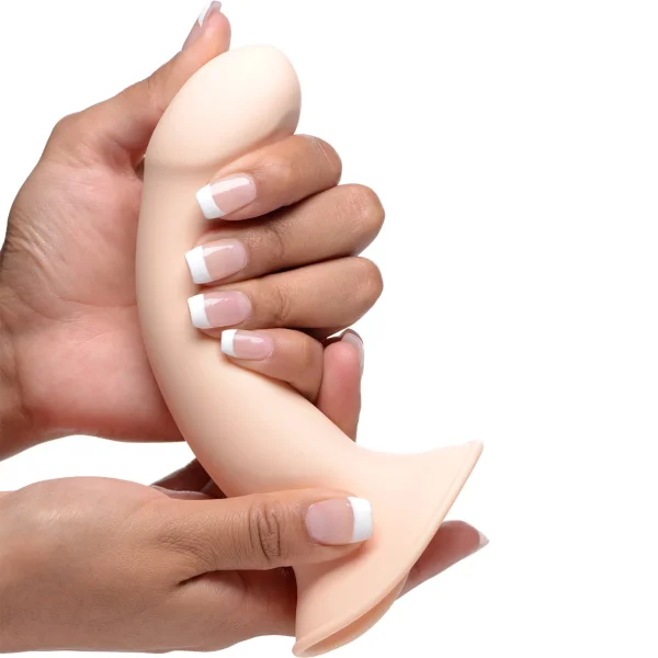Squeeze-It Squeezable Phallic 6.75" Suction Cup Dildo - Vanilla