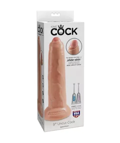 King Cock 9 Inch Uncut Suction Cup Dildo - Flesh - 9 Inch — image 8 of 12