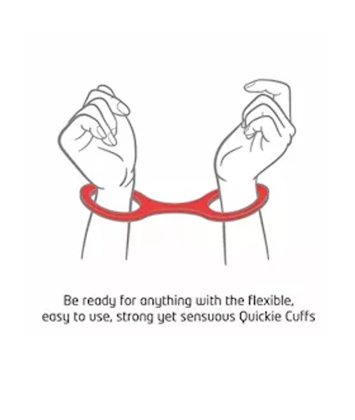 Quickie Cuffs - Red - Medium — image 7 of 8