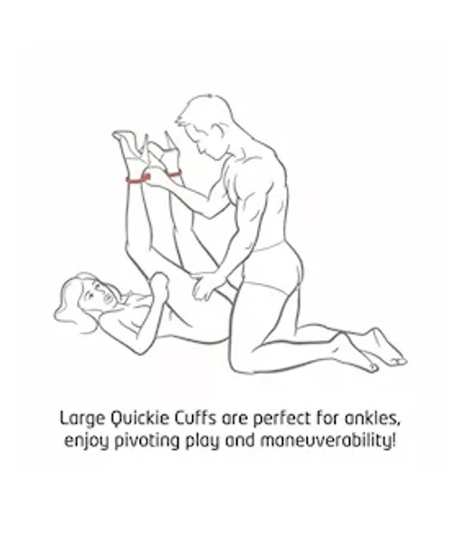 Quickie Cuffs - Red - Medium — image 8 of 8
