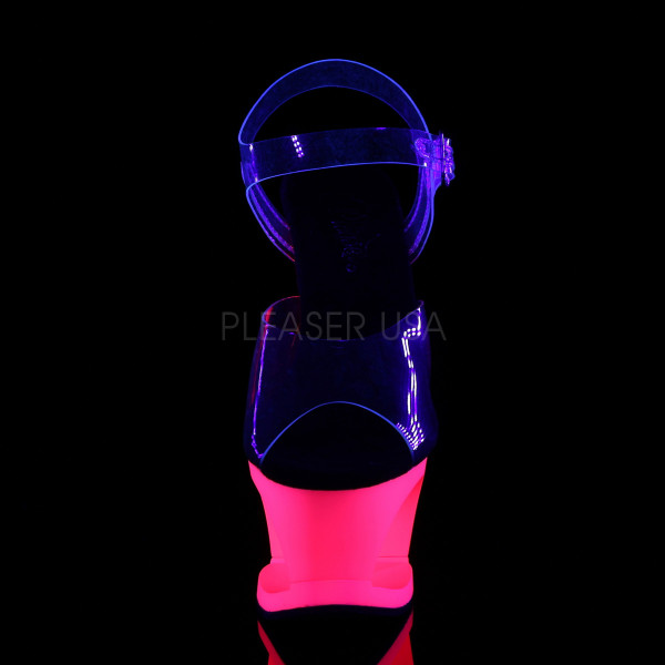 7 inches Heel, 2 3/4 inches Cut-Out PF UV Reactive Ankle Strap Sandal — image 6 of 8