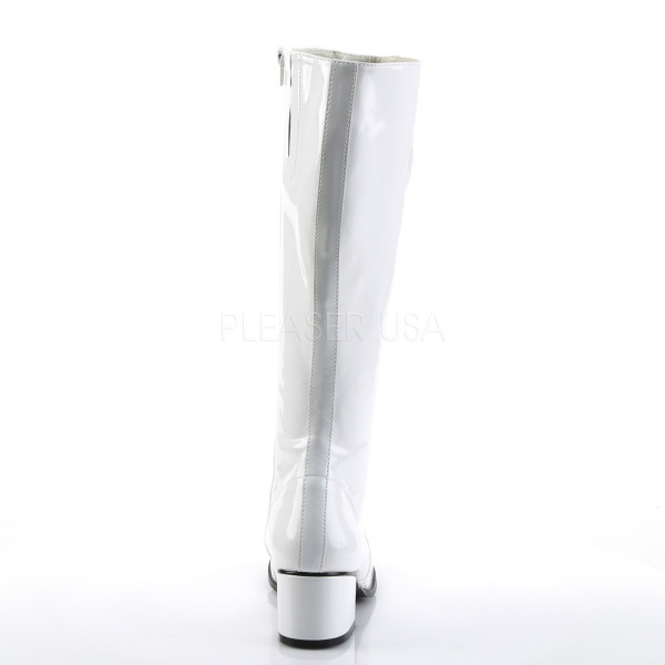GOGO - 2" Heel, Gogo Boot, Chunky Heel, White Patent — image 4 of 4