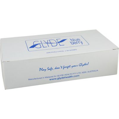 Glyde Condom Blueberry 53mm Bulk 100 s