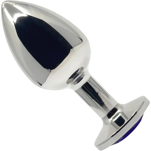 Pretty Plugs Heliotrope Crystal And Stainless Steel Butt Plug - Small