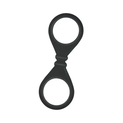 The Nines S Cuffs Black Silicone Handcuffs