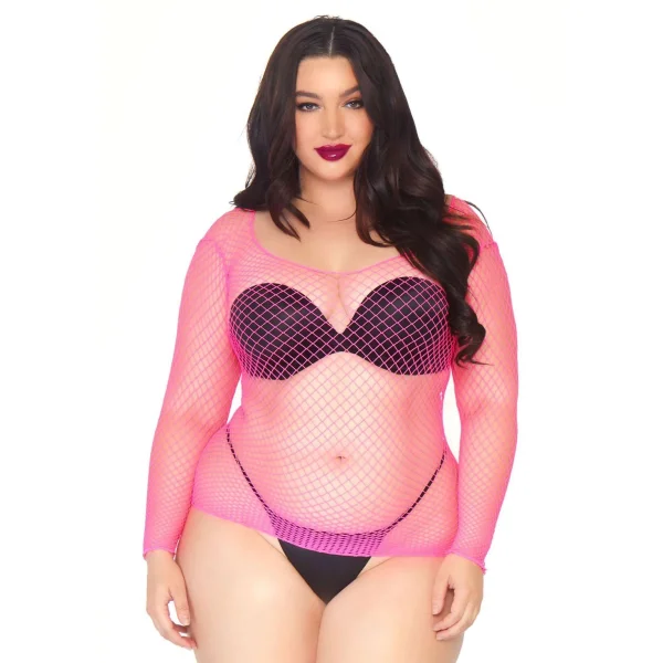 Leg Avenue Net Long Sleeved Shirt Plus Size UK 18 to 22 — image 2 of 2