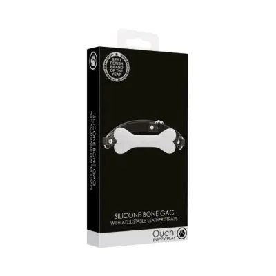 Ouch Puppy Play Silicone Bone Gag White