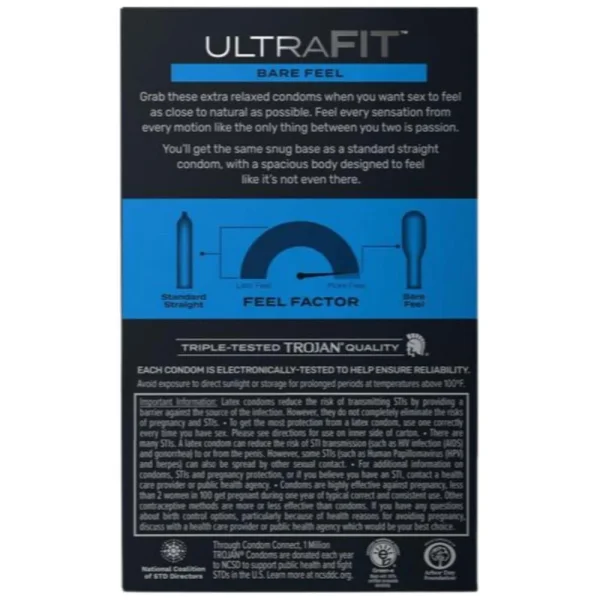 Trojan Ultra Fit Bare Feel Condoms | 10-Pack