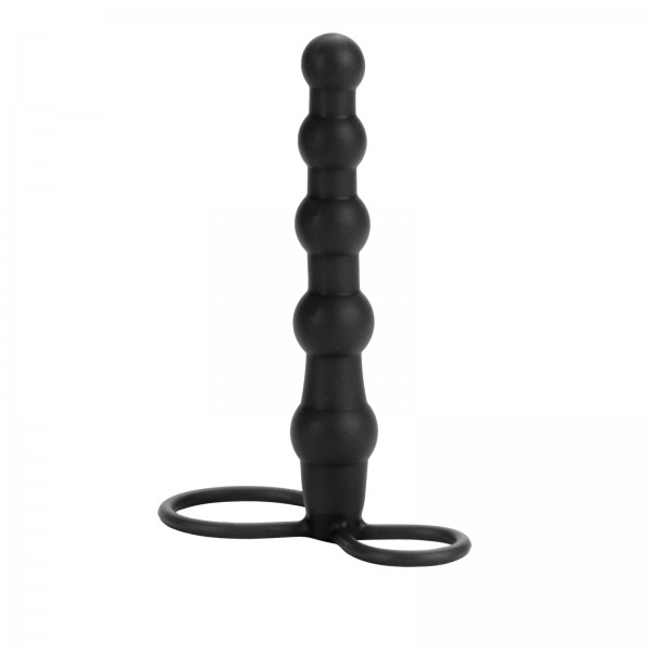 Beaded Dual Penetrator Cock Ring