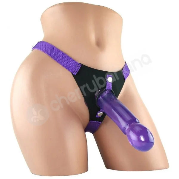 Climax Strap-on - Purple Ice Dong & Harness Set