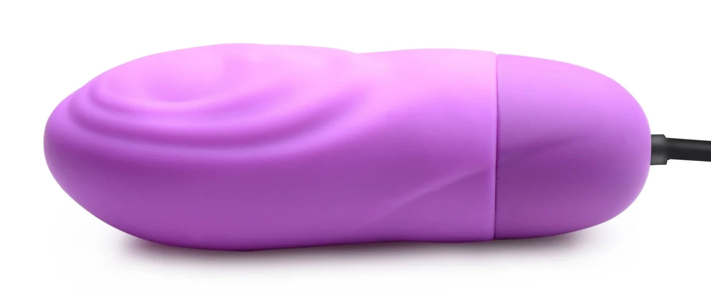 7x Pulsing Rechargeable Silicone Bullet- Purple