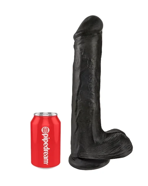 King Cock 13 Inch Cock With Balls - Black - 13 Inch