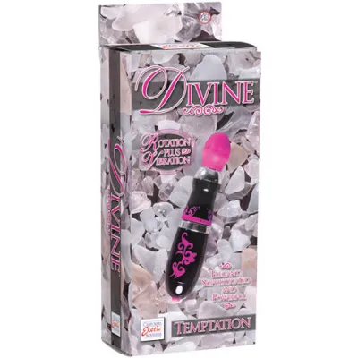 Divine Temptation Rotation Plus Vibration 1 25 Inch Massager Pink and Black
