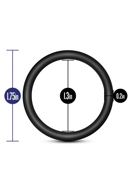 Performance - Vs1 Pure Premium Silicone Cockrings  - Medium - Indigo
