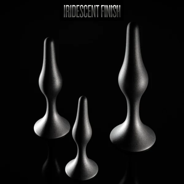 Anal Adventures Matrix Genesis 3-Piece Silicone Butt Plug Kit By Blush - Stellar Silver