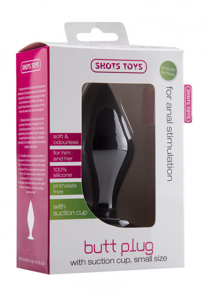 Butt Plug with Suction Cup - Small - Black - Butt Plug Uk