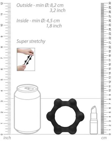 No. 83 Weighted Cock Ring Black