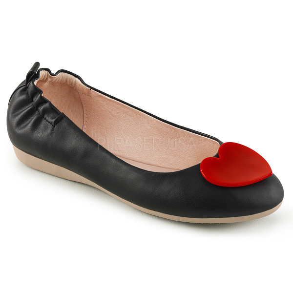 Round Toe Foldable Flats W/ Heart Adornment — image 5 of 8