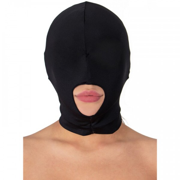 Bondara Black Bondage Hood with Mouth Hole