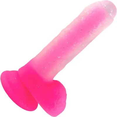 Cotton Candy Cream Puff 6 5 Silicone Suction Cup Dildo With Balls Pink