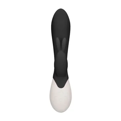 Flame Rechargeable Heating G spot Rabbit Vibrator Black 8 2 Inch