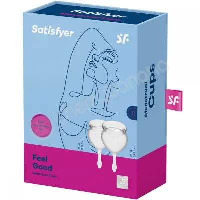 Satisfyer Feel Good Clear Menstrual Cups 2pk